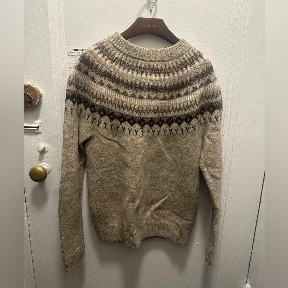 Abercrombie and Fitch Mens Nordic Pattern Wool Sweater